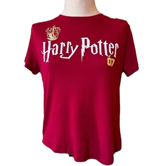 Harry Potter Large Gryffindor High Low Longline Graphic Tee Tshirt - Picture 2 of 8